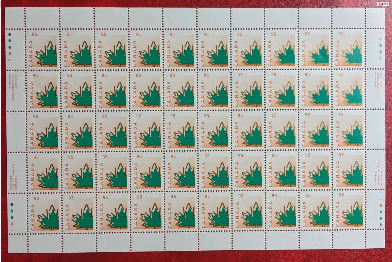 Canada Stamps  Scott #1684 #1685 #1686 Inscription three Sheet 50 stamps MNH