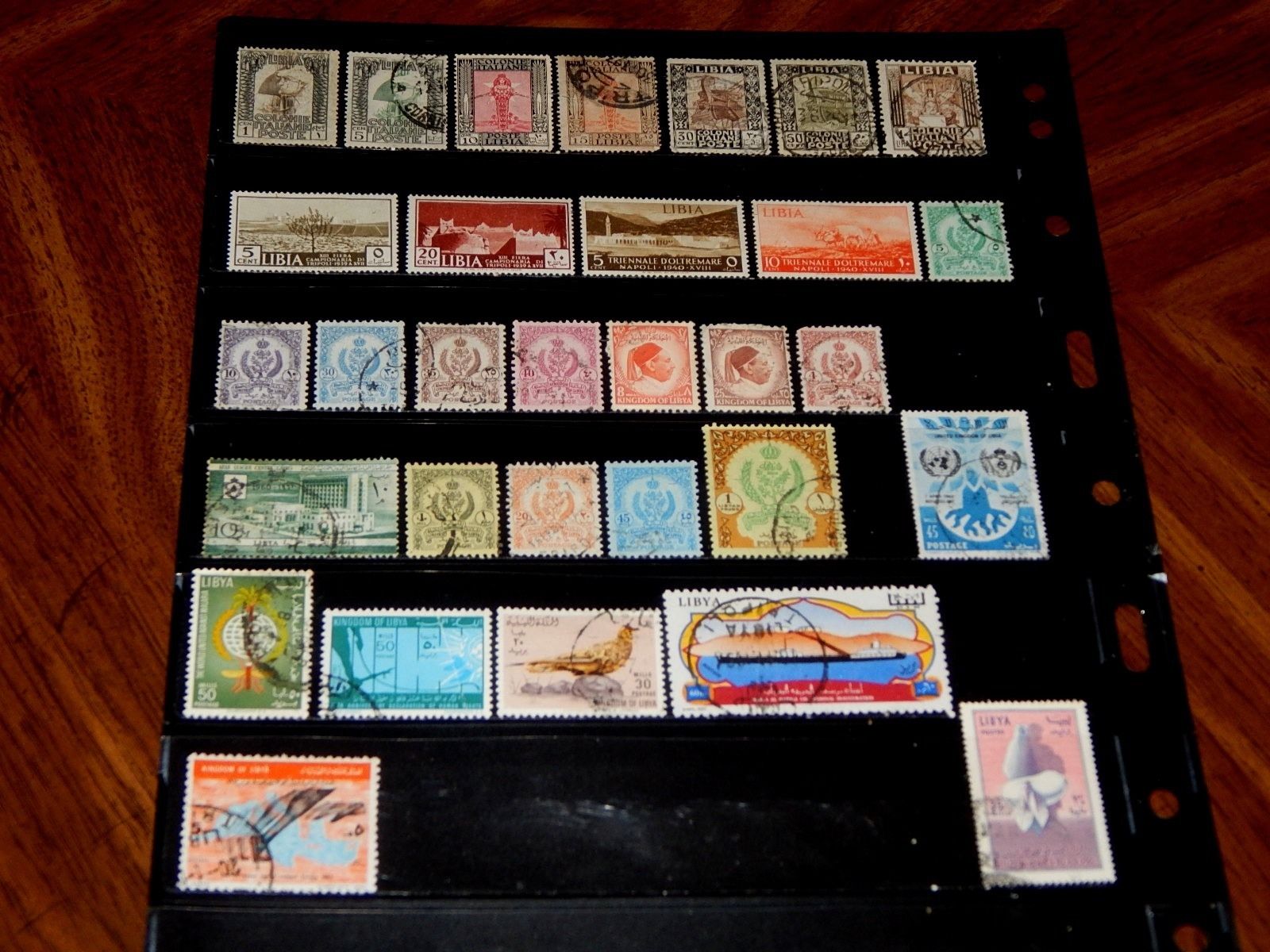 Libya stamps - 31 mint hinged and used early stamps - great group !!