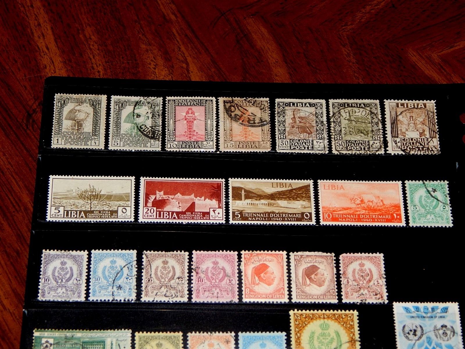 Libya stamps - 31 mint hinged and used early stamps - great group !!