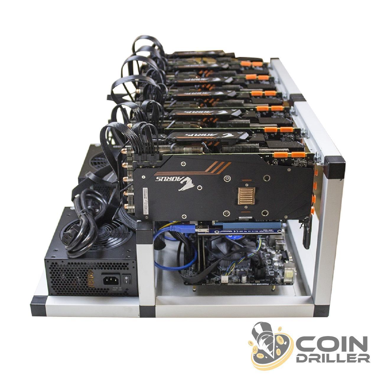 CoinDriller Zcash GPU Mining Rig 4500 Sol/s 240 MH/s 6x GTX1080TI Crypto Miner