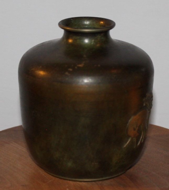 Art Deco  ORI bronze vase