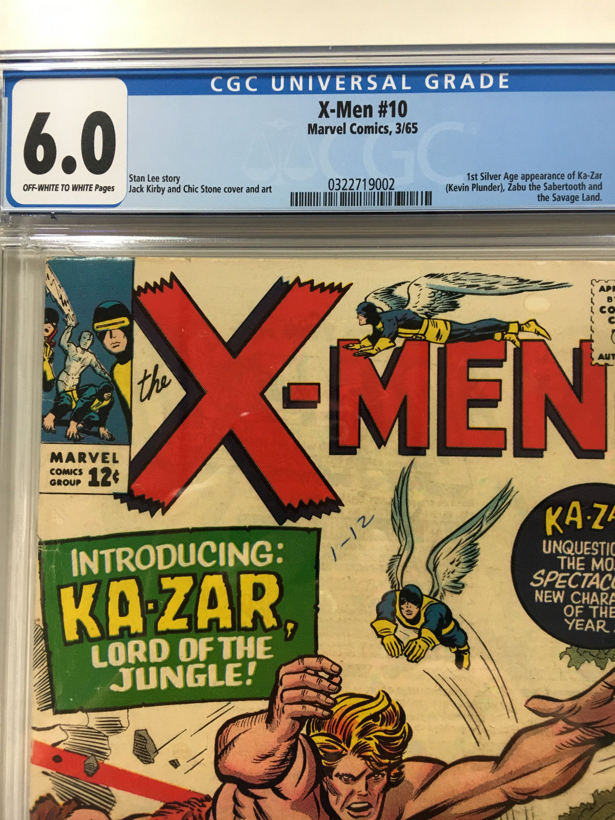 X-men #10 CGC 6.0 Marvel comic 1965 1st SA Ka-zar, Saber-tooth