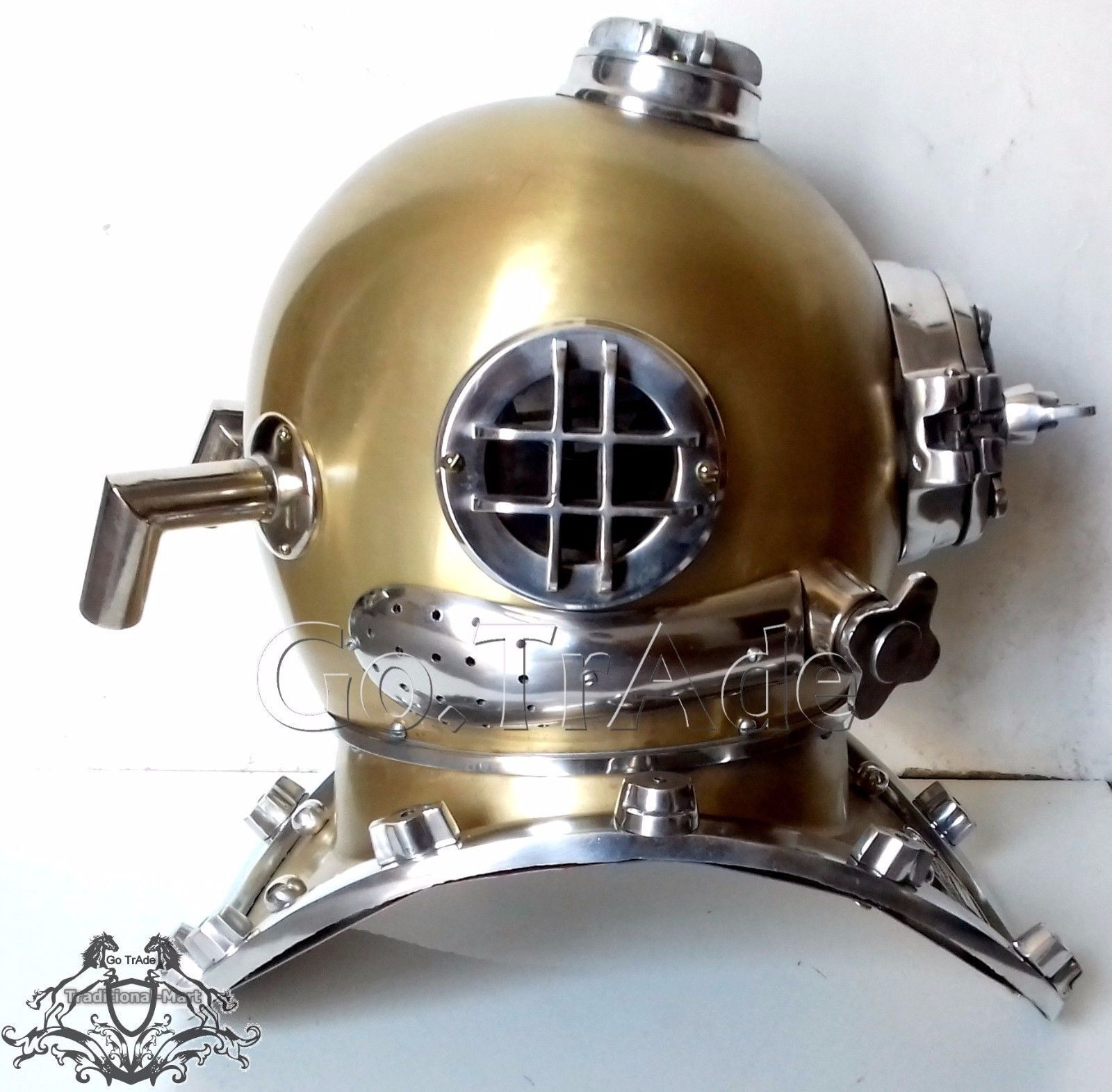 Vintage Antique Morse U.S Navy Diving Divers Helmet Solid Steel & Aluminium Gift