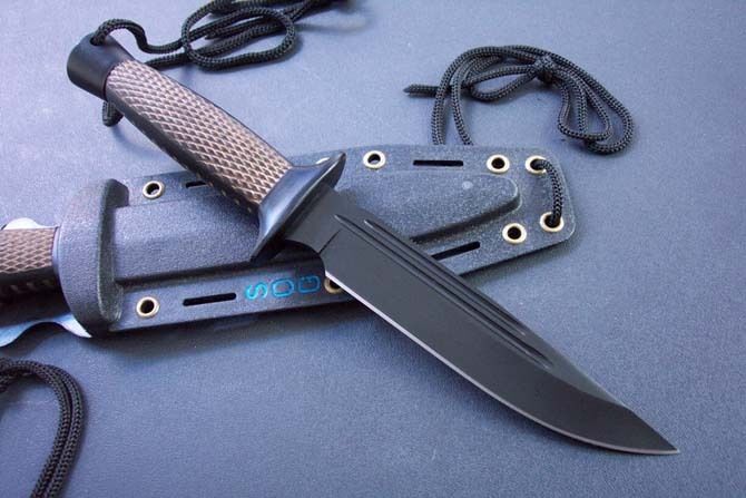 10.5'' New SOG Wood Handle Boot Dagger Survival Fixed Bowie Hunting Knife S21T