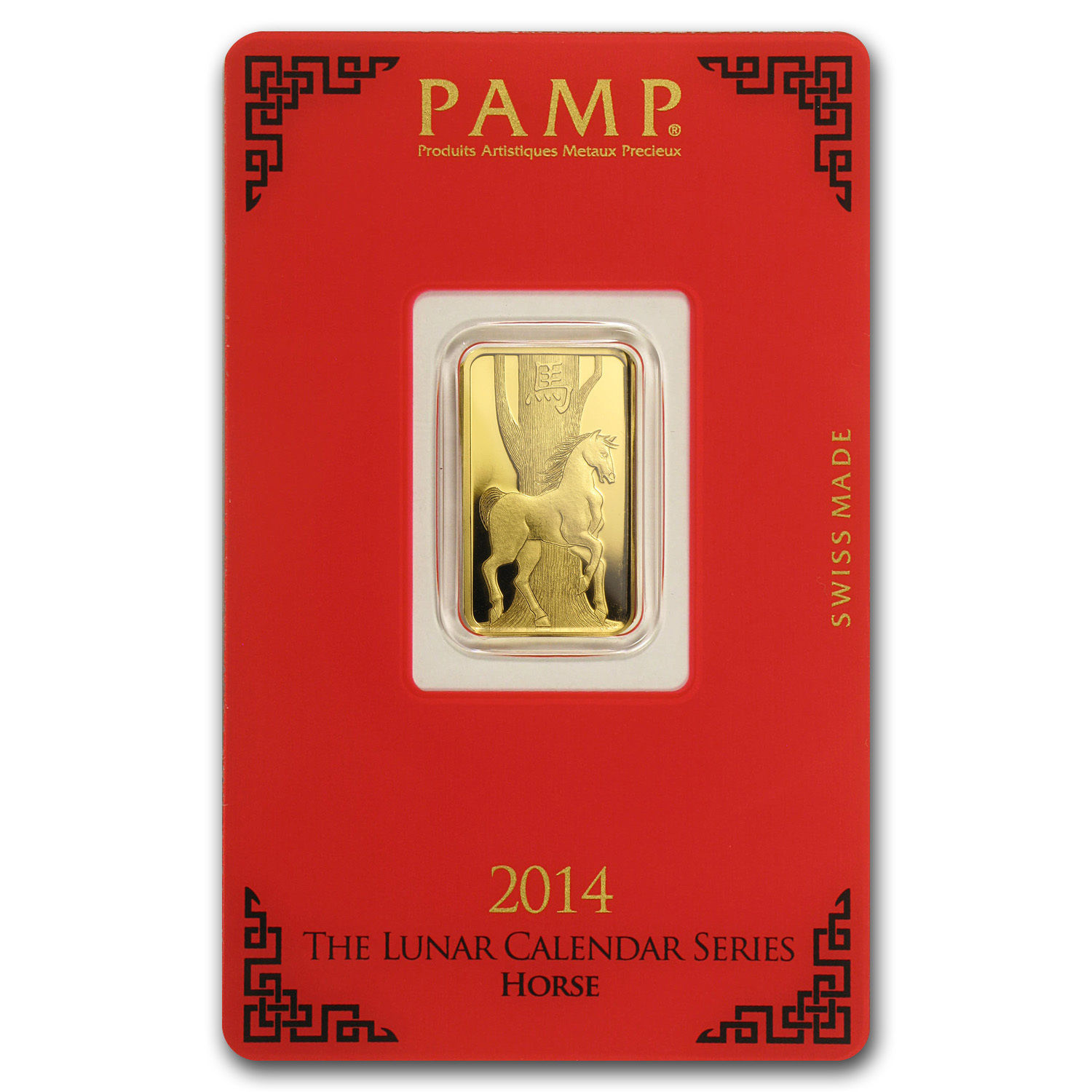 5 gram Gold Bar - PAMP Suisse Year of the Horse (In Assay) - SKU #80094