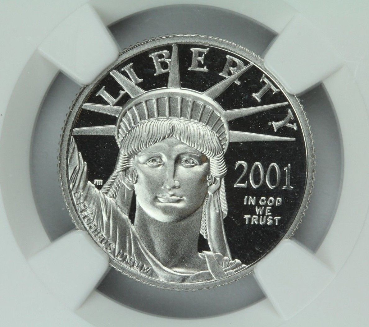2001-W American Platinum Eagle $25 NGC Graded 70 Proof Ultra Cam 1/4oz Coin D3