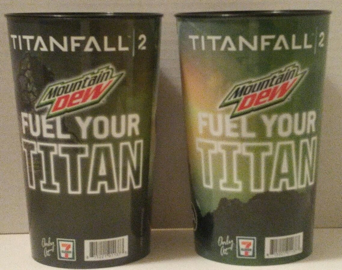 TITANFALL 2 Mountain Dew CUPS 7-Eleven EA Slurpee RESPAWN Game FUEL YOUR TITAN