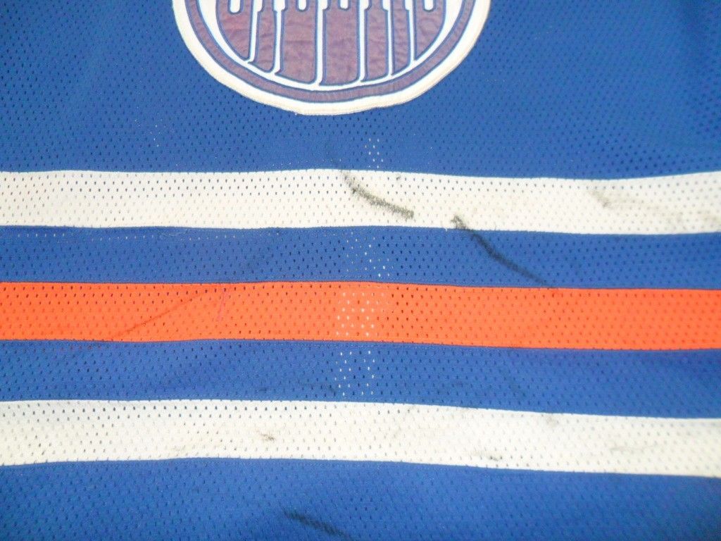 Mark Napier 1986-87 NIKE Edmonton Oilers game worn hockey jersey