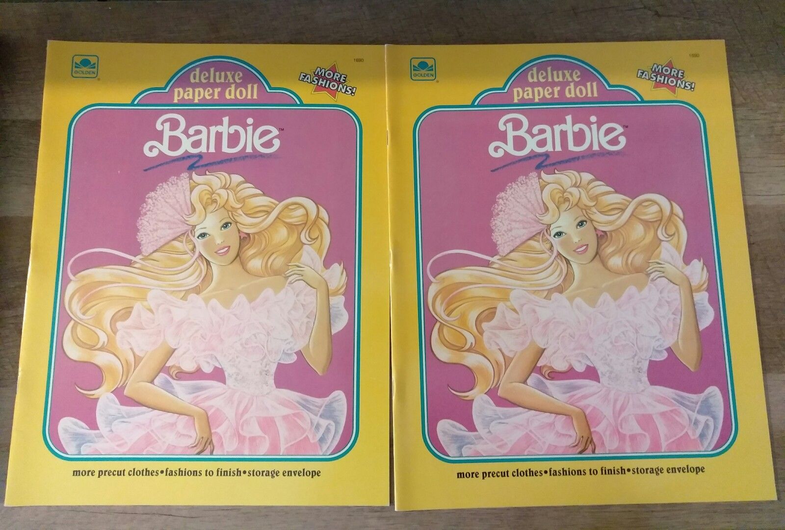 LOT OF 15BARBIE PAPER DOLL DOLLS BOOKS UNUSED GOLDEN MATTEL 1986-1993