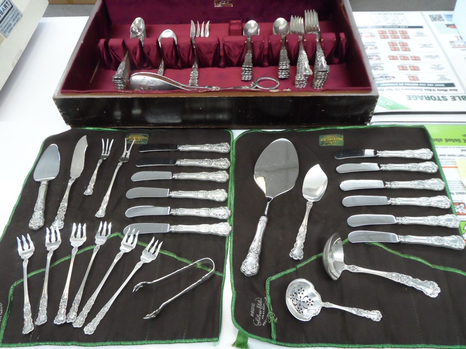 Buttercup Pattern Gorham Sterling Silver 99  Piece Flatware Set 12 Piece Setting