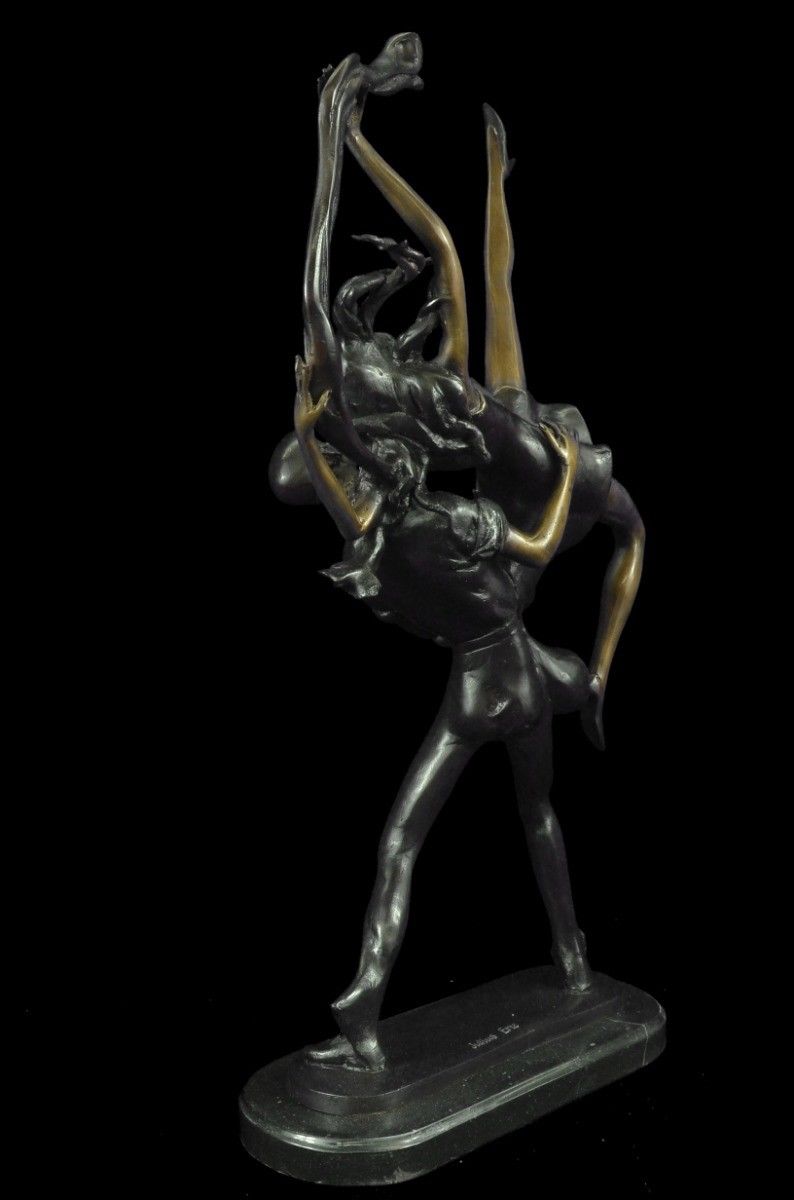 Sculpture Statue Signed J.Erte Modern Art Abstract Nude Dancer Free Shipping Br