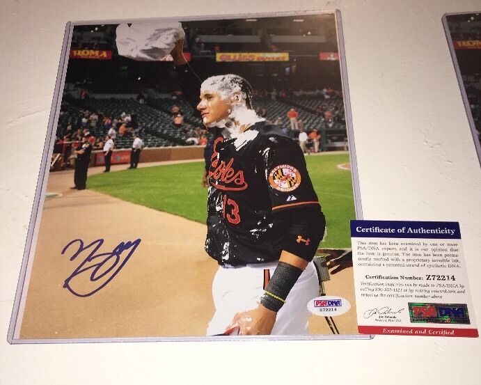 Manny Machado Orioles Baseball Autographed Auto 8x10 Photo PSA #6