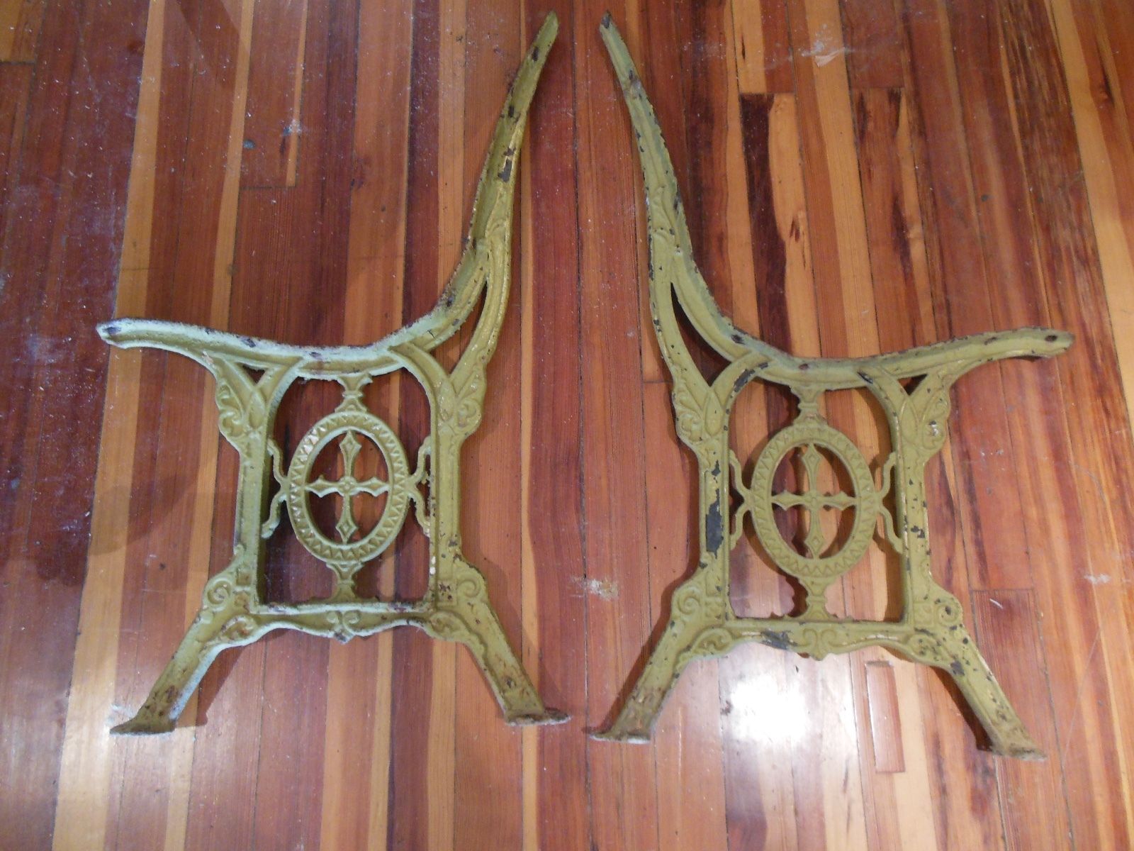 Antique / Vintage /  Victorian Cast Iron Park Bench Legs (Pair)