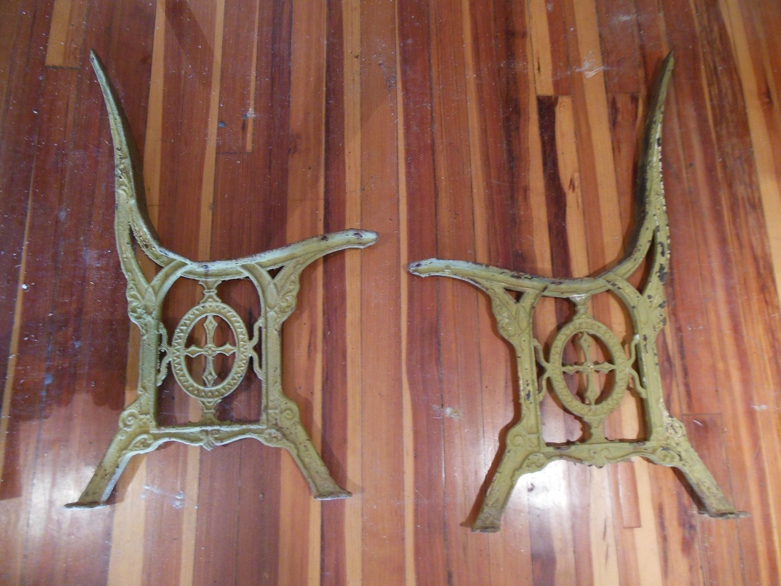 Antique / Vintage /  Victorian Cast Iron Park Bench Legs (Pair)