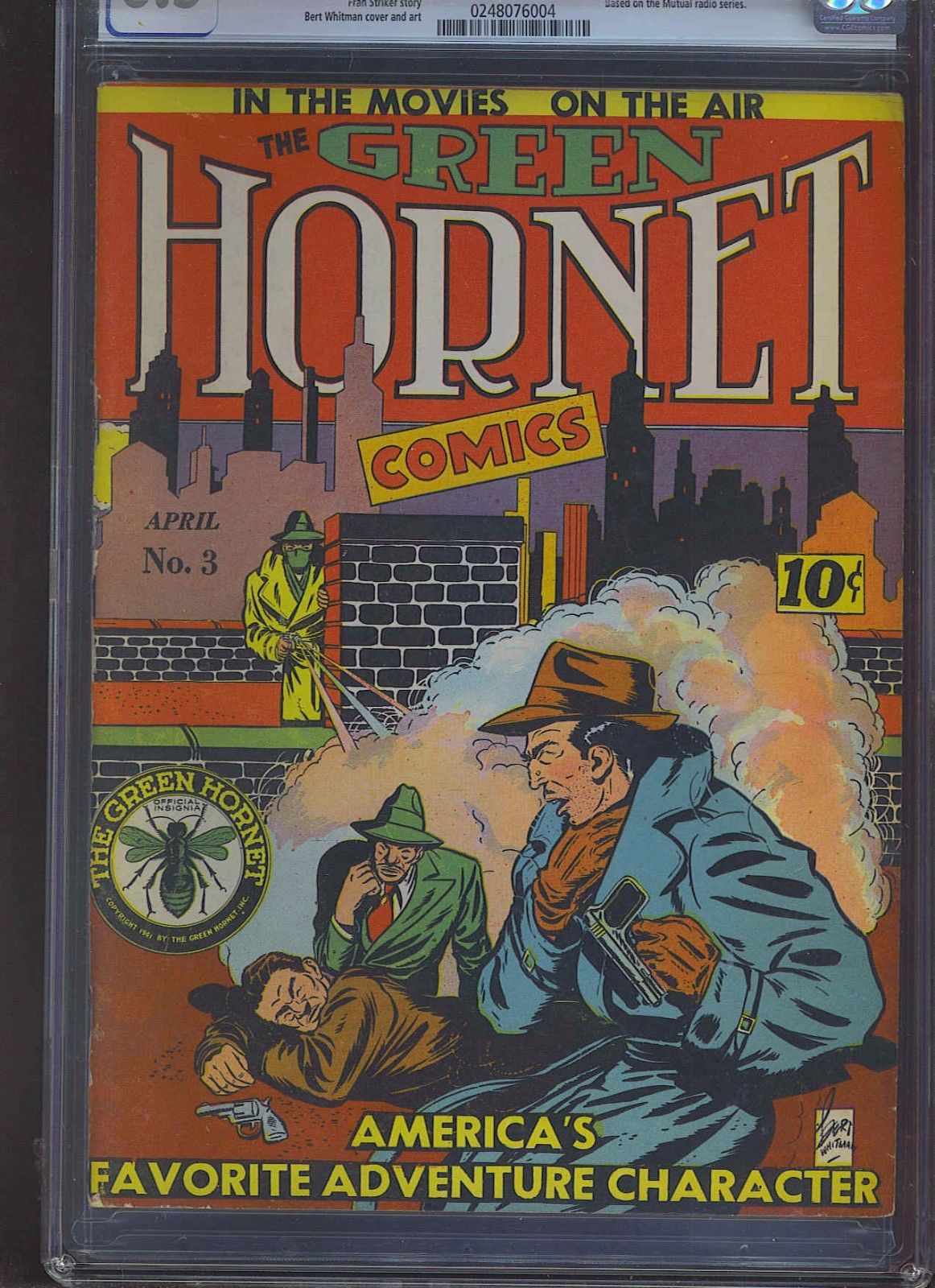 GREEN HORNET #3 CGC FN+ 6.5; OW-W; rare!