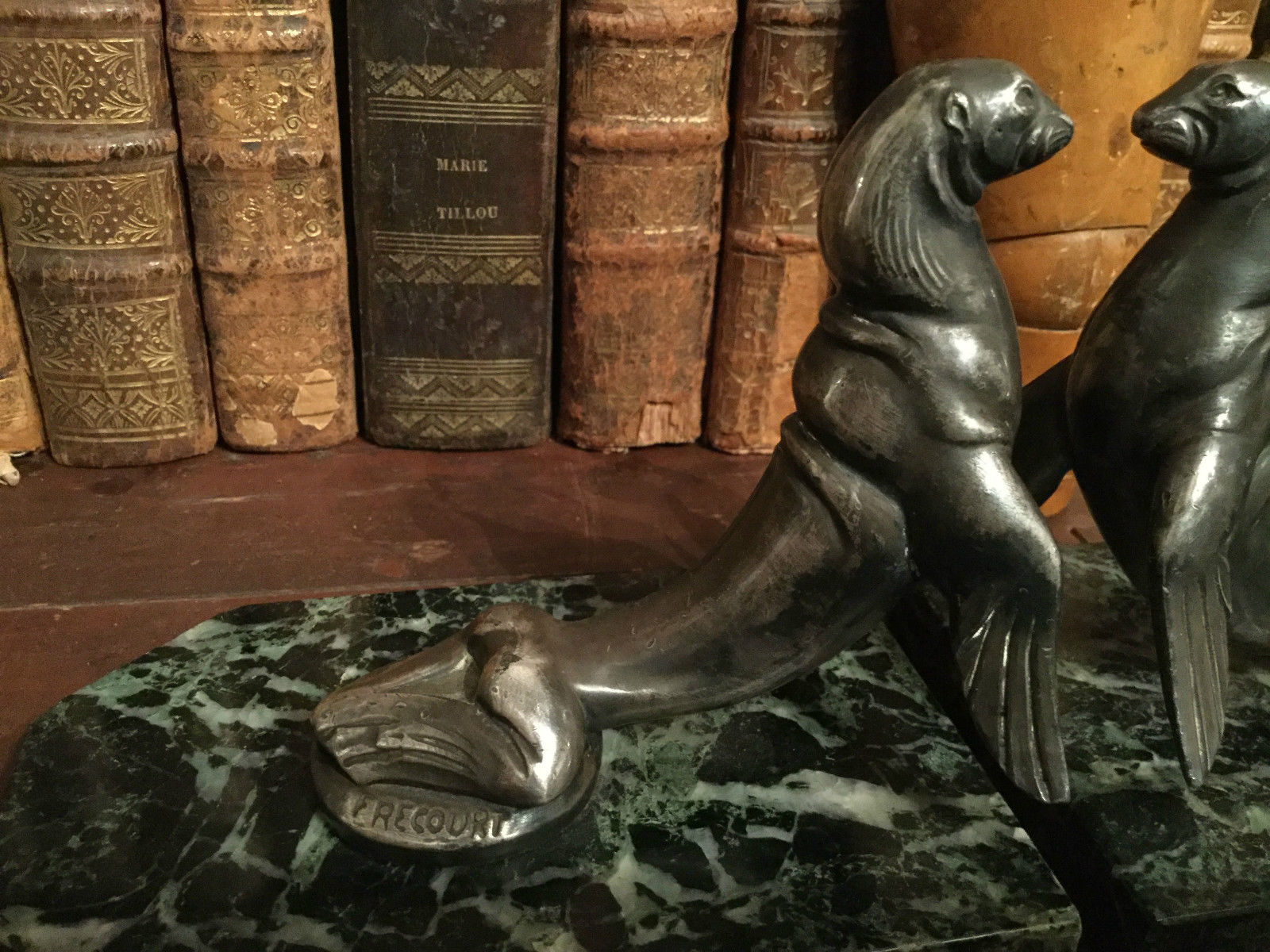 FANTASTIC PAIR OF ART DECO BOOKENDS BY FRECOURT CA. 1925 -1930