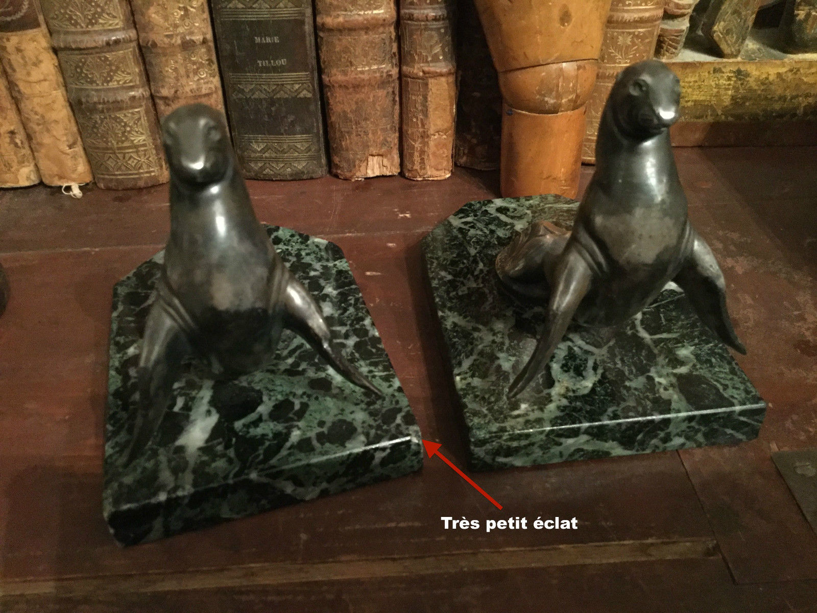 FANTASTIC PAIR OF ART DECO BOOKENDS BY FRECOURT CA. 1925 -1930