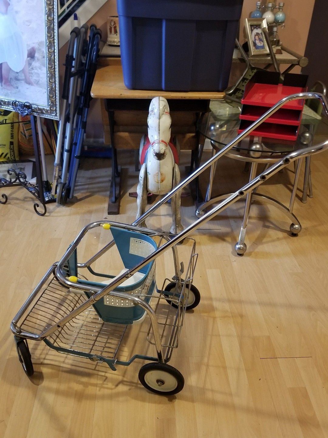 VINTAGE 1940-50s Genuine Taylor Tot Baby Walker ORIGINAL**NOT RESTORED**NICE