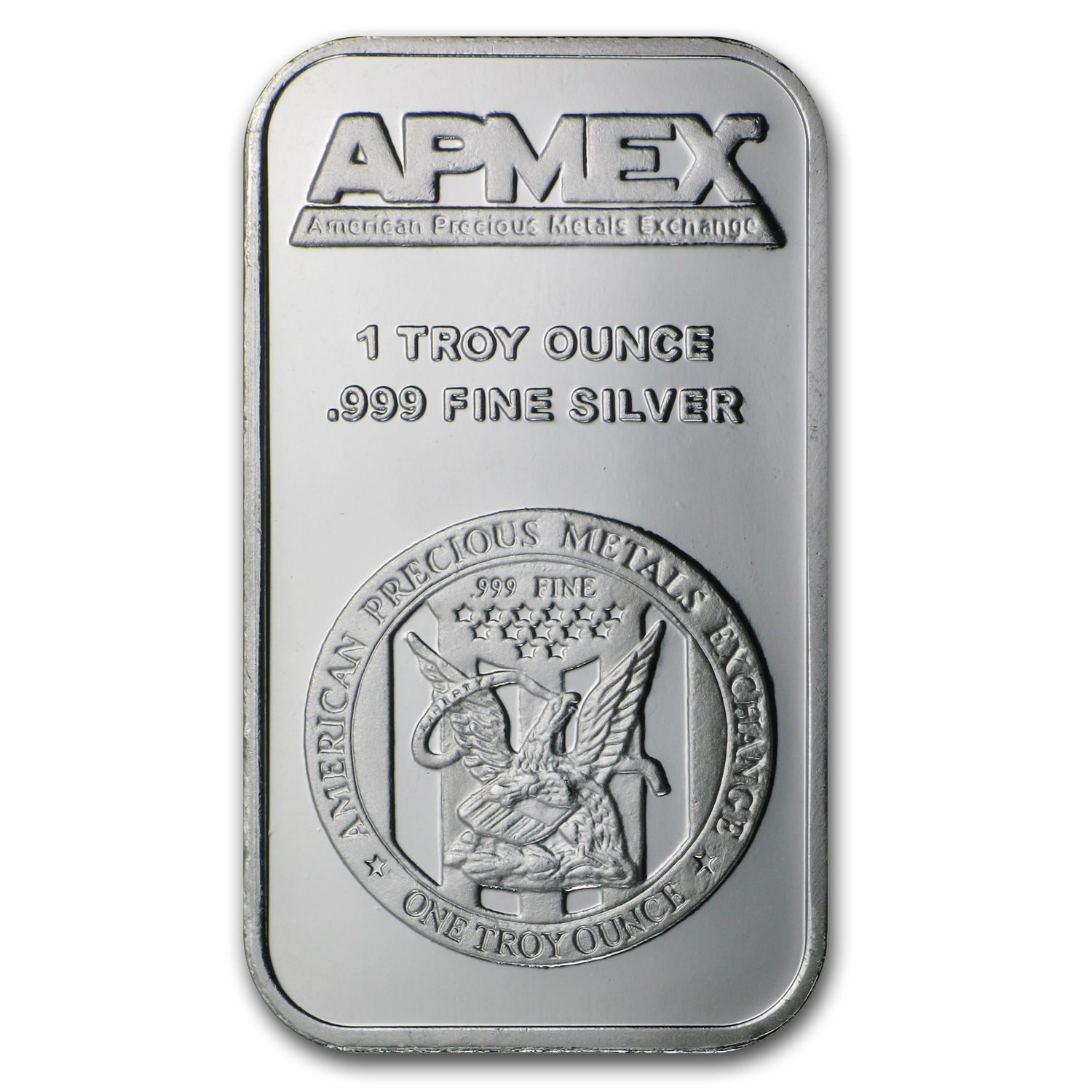 1 oz APMEX Silver Bar .999 Fine Lot of 10 - SKU #81774