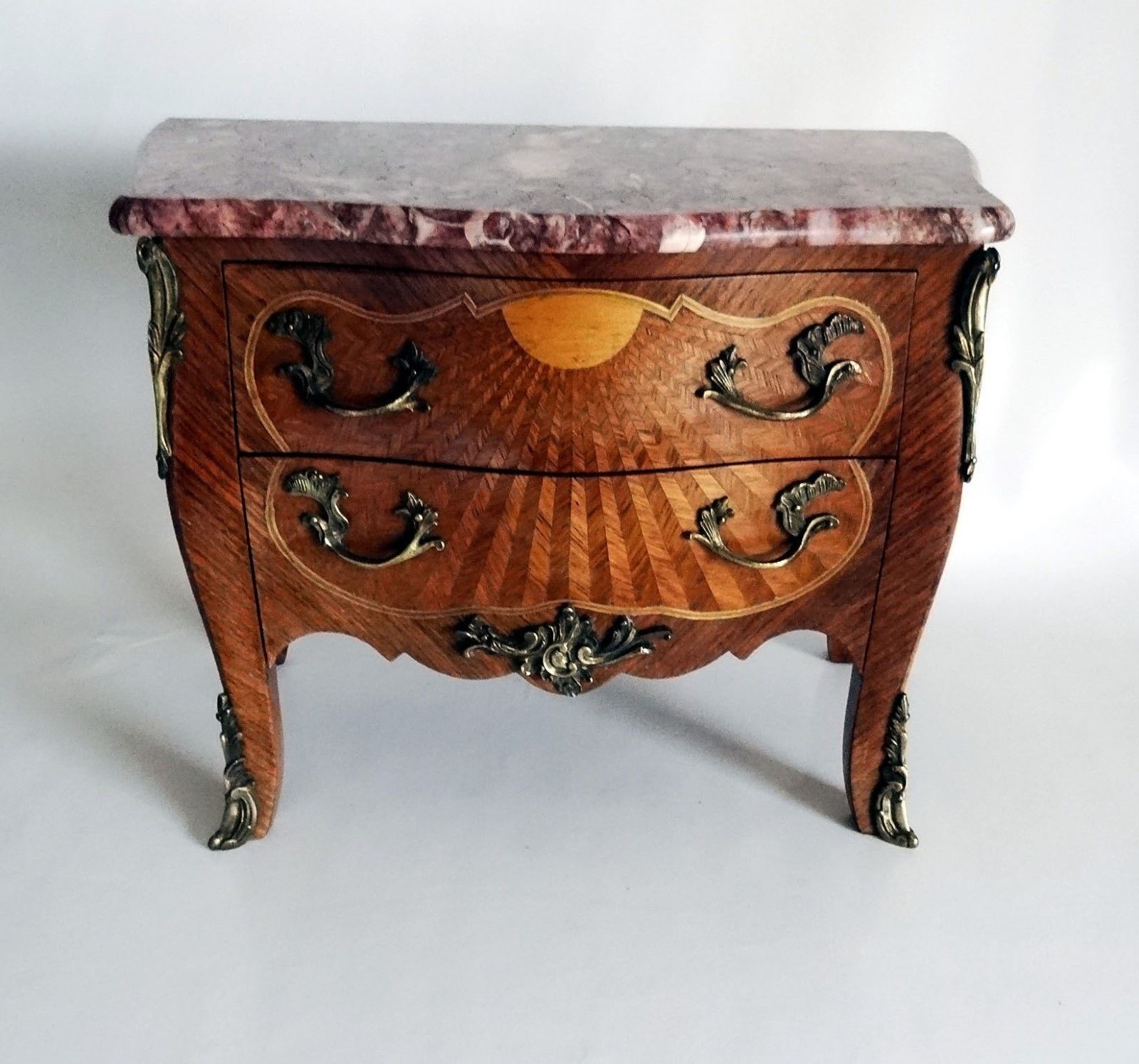 French Antique Small Scaled Marquetry Boulle –Style Commode -1820’s