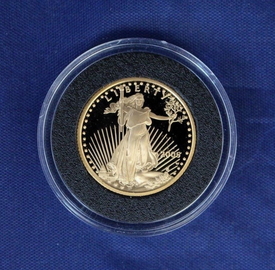 2005 United States 1/4oz Gold Proof $10 Eagle coin in Capsule   (E6/3)