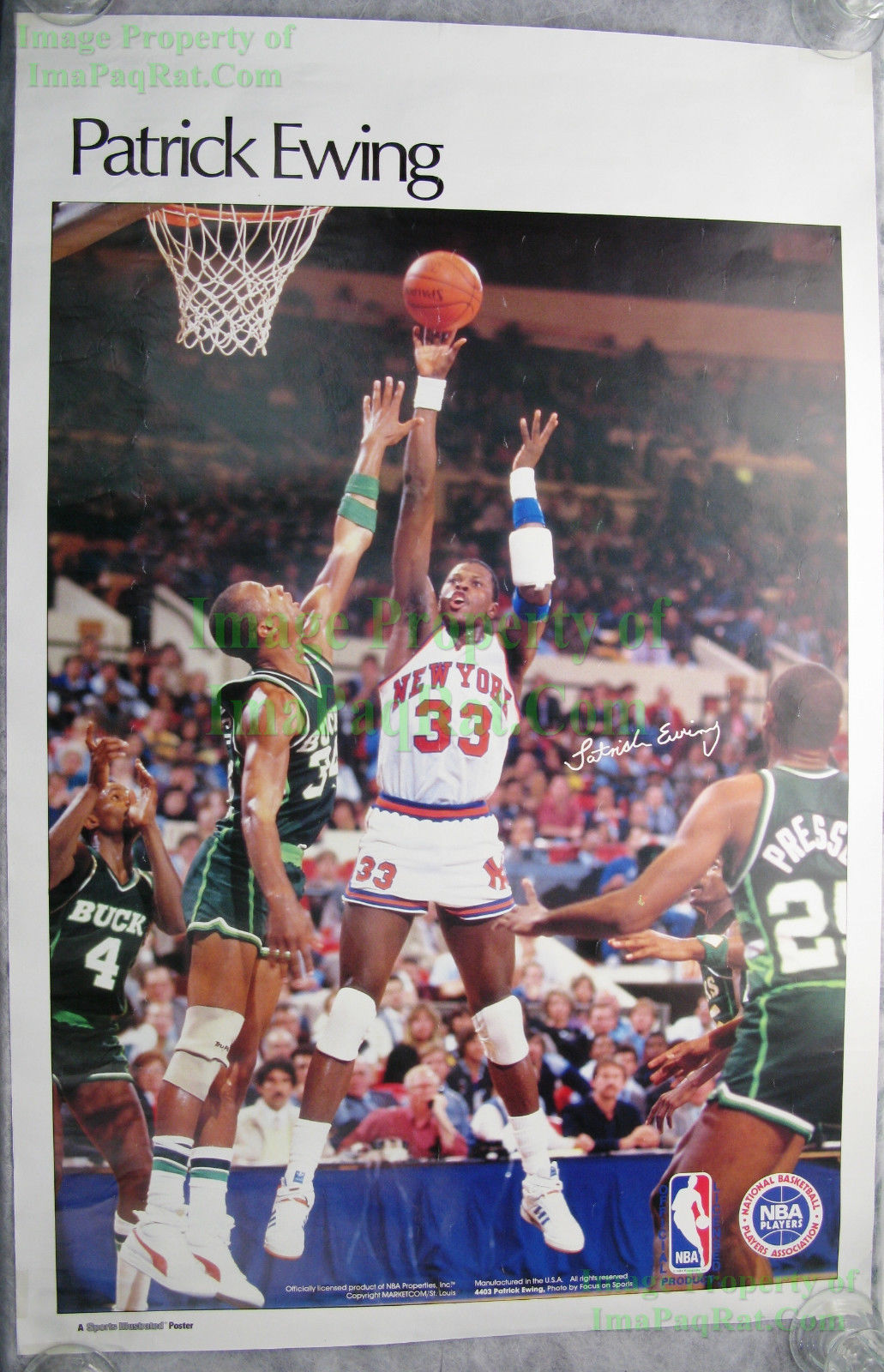 Vintage Original Patrick Ewing Poster - Sports Illustrated #4403 New York Knicks