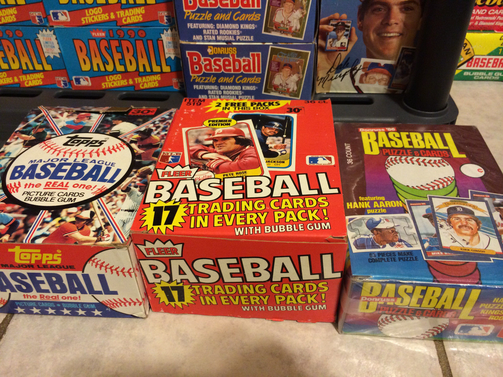 Old Baseball Cards - Unopened Packs fr Wax Box.  Huge Vintage 100 Card Lot