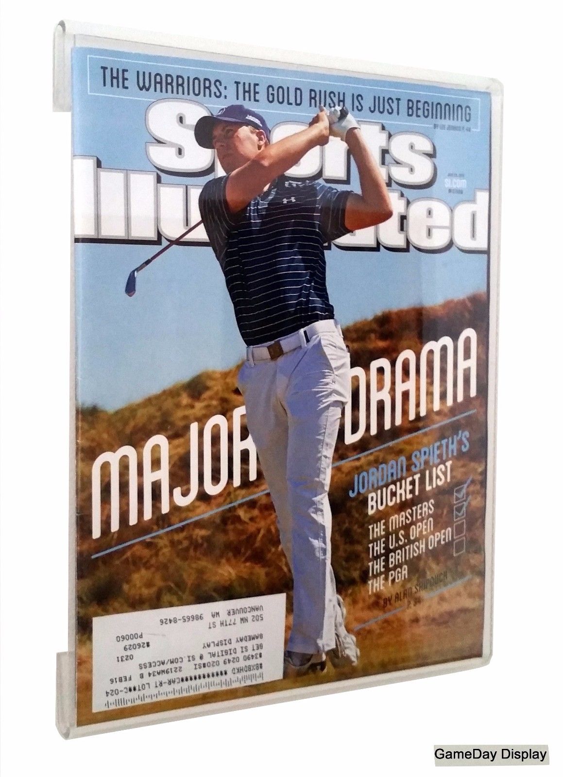 Frameless MAGAZINE SPORTS ILLUSTRATED DISPLAY CASE Frame UV Protect SHADOW BOX B