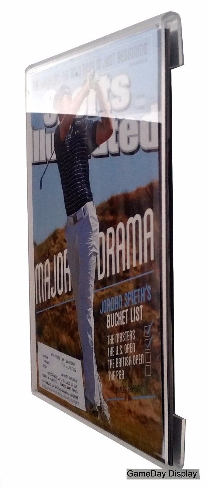 Frameless MAGAZINE SPORTS ILLUSTRATED DISPLAY CASE Frame UV Protect SHADOW BOX B