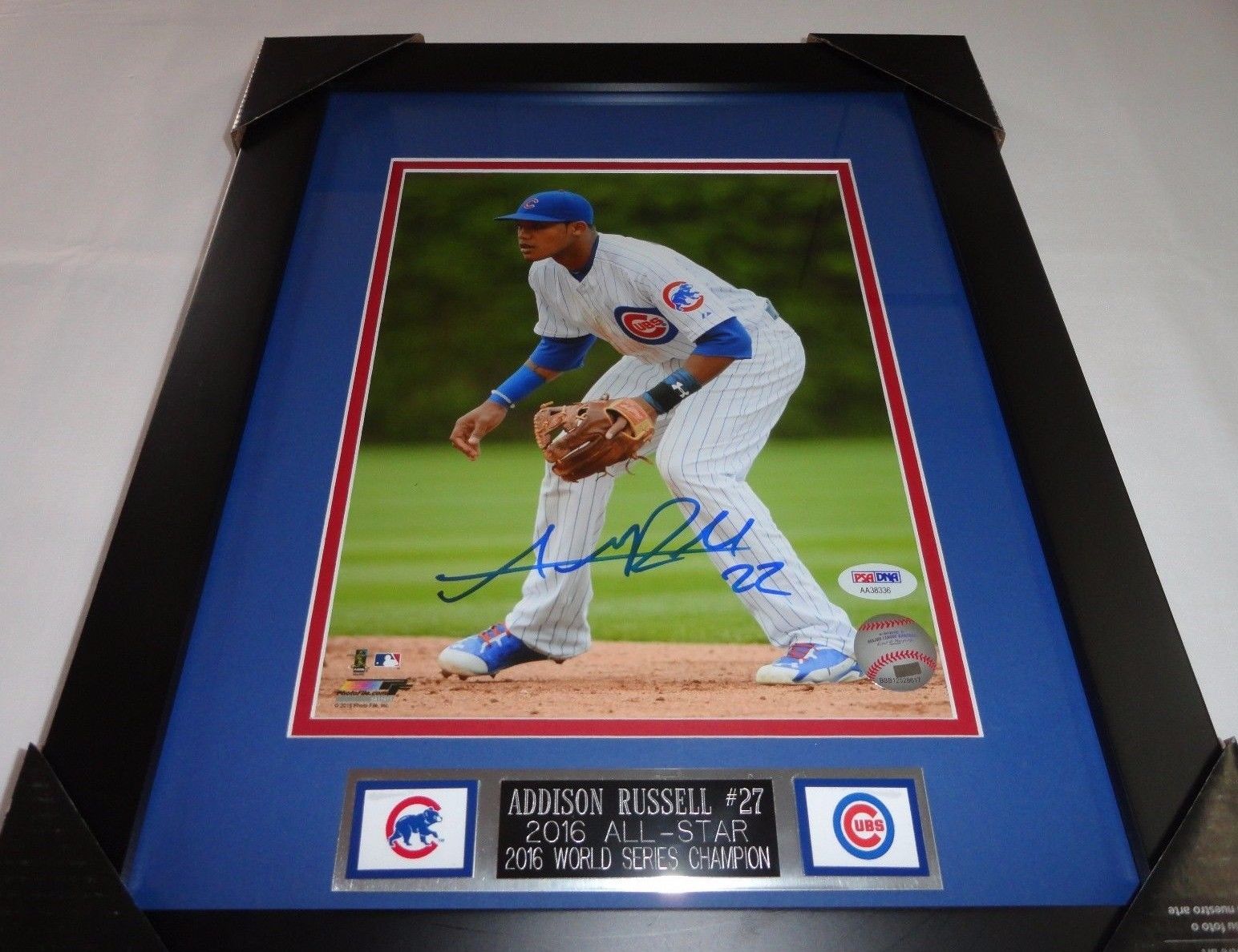 Addison Russell Signed Chicago Cubs Framed Autograph 8X10 Photo PSA/DNA COA