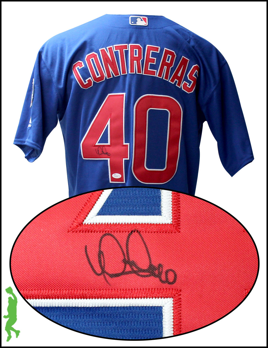 WILLSON CONTRERAS AUTOGRAPHED SIGNED 2016 WORLD SERIES JERSEY BASEBALL JSA COA