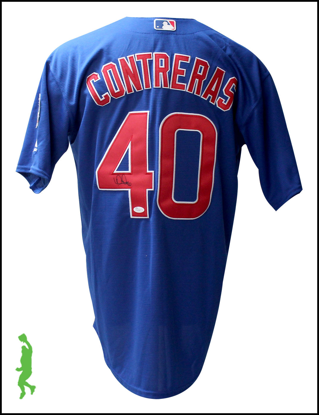 WILLSON CONTRERAS AUTOGRAPHED SIGNED 2016 WORLD SERIES JERSEY BASEBALL JSA COA