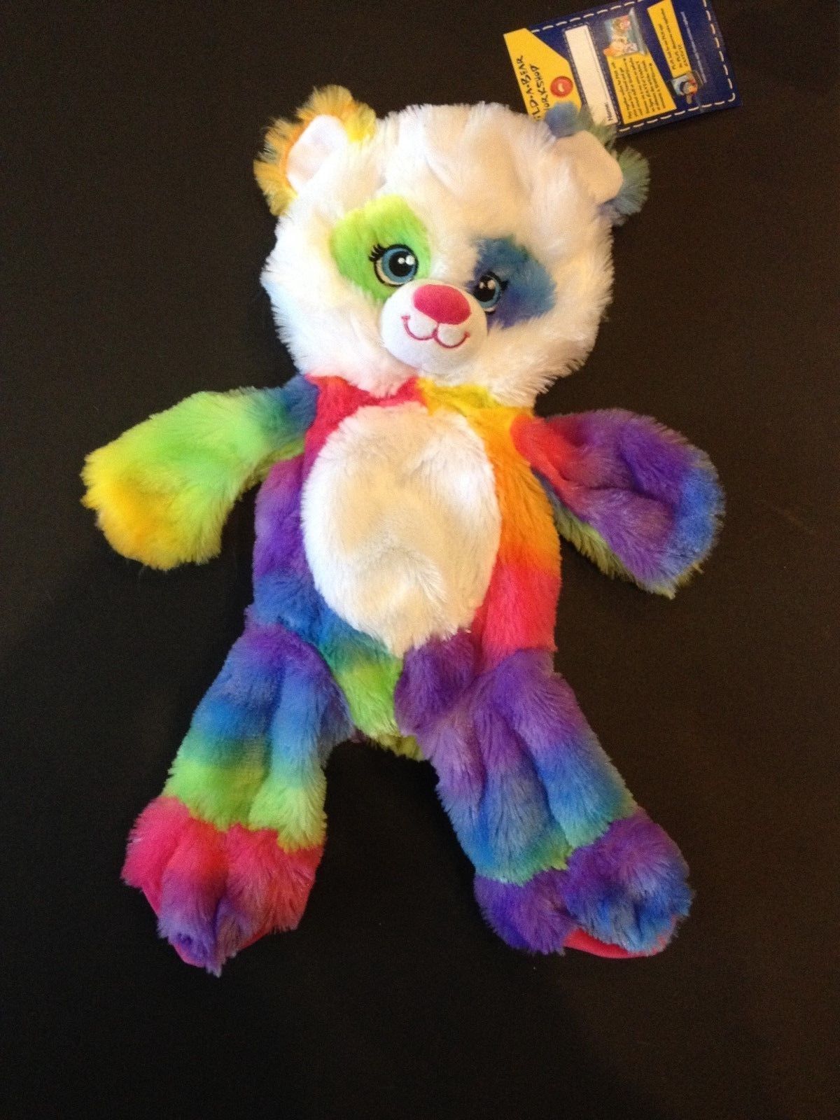 Build a Bear 16 in. Pop of Color Panda Plush Unstuffed Animal NEW