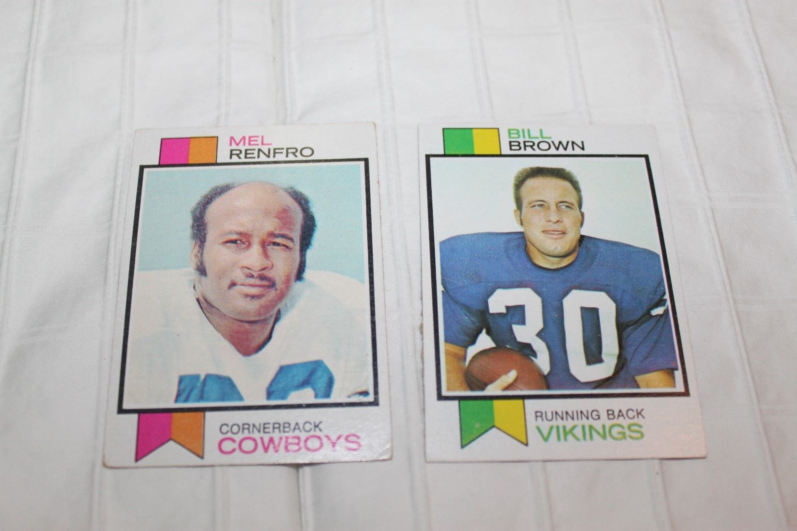 5 CARD LOT 1973 TOPPS FOOTBALL CARDS UNITAS RENFRO JORDAN BROWN BAKER