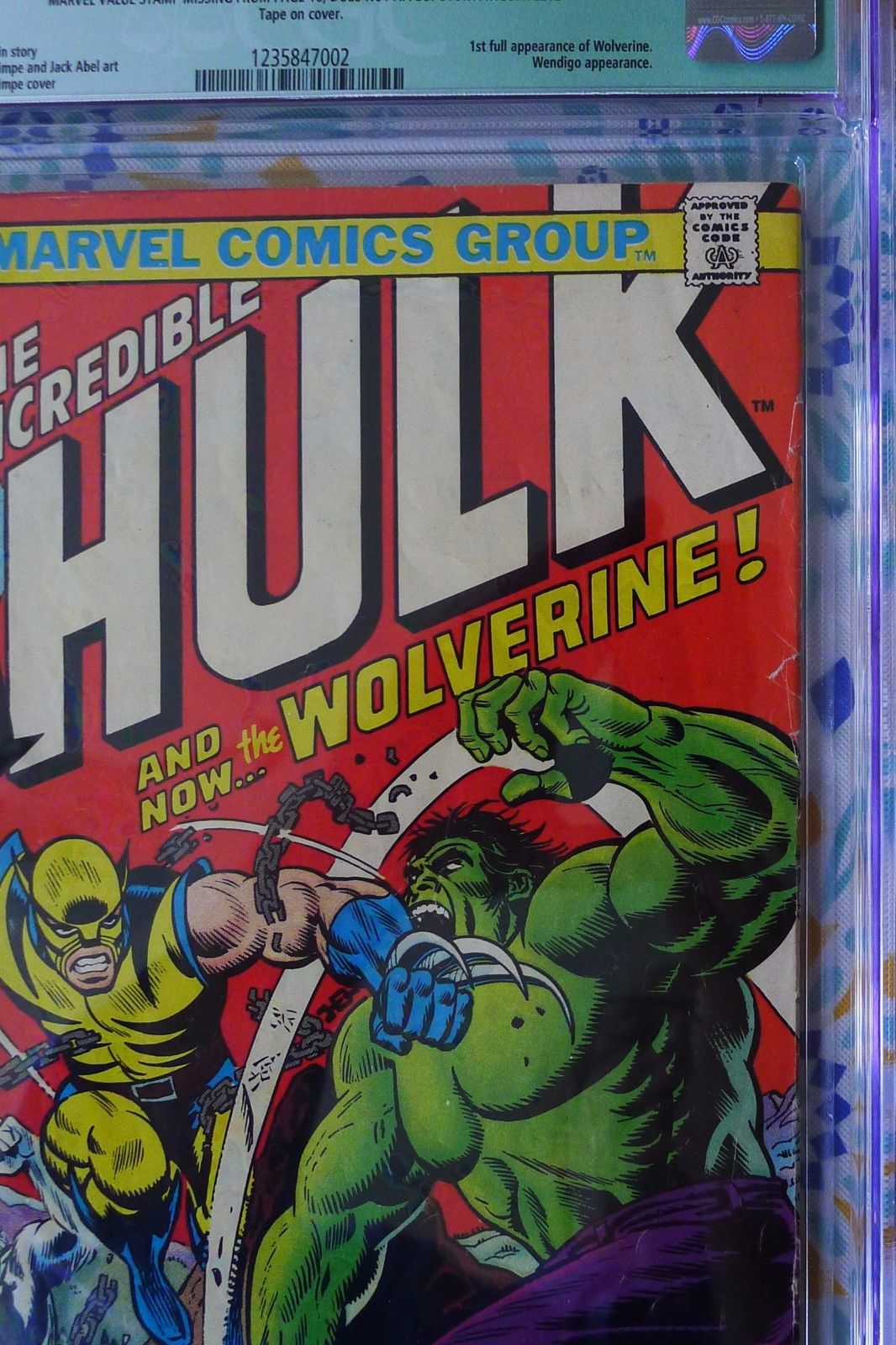 Incredible Hulk #181 CGC 3.5 Qualified OW/W 1st Appearance of Wolverine