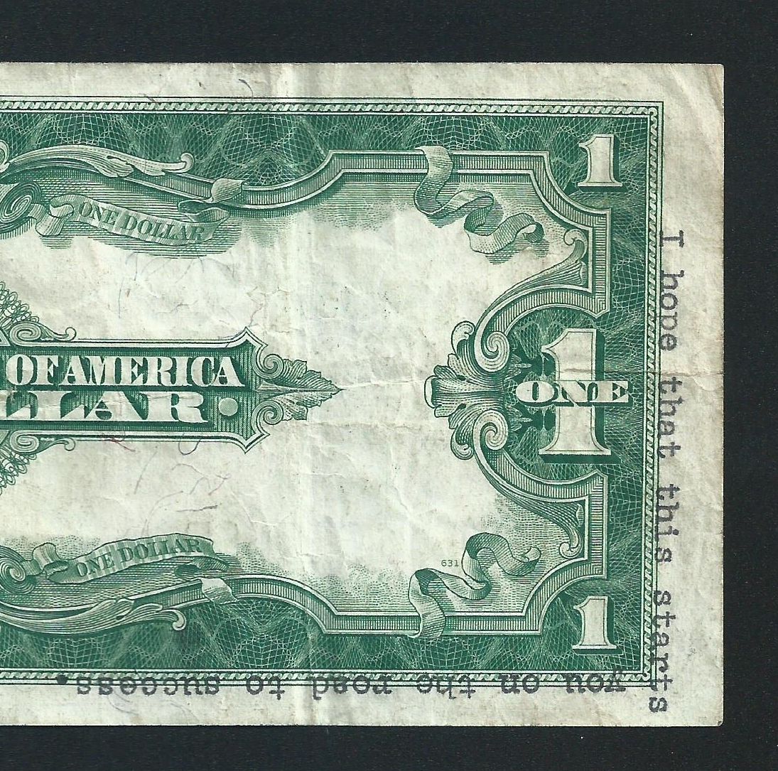 $1 1923 SILVER CERTIFICATE <<< HORSE BLANKET >>> 2 OF 2