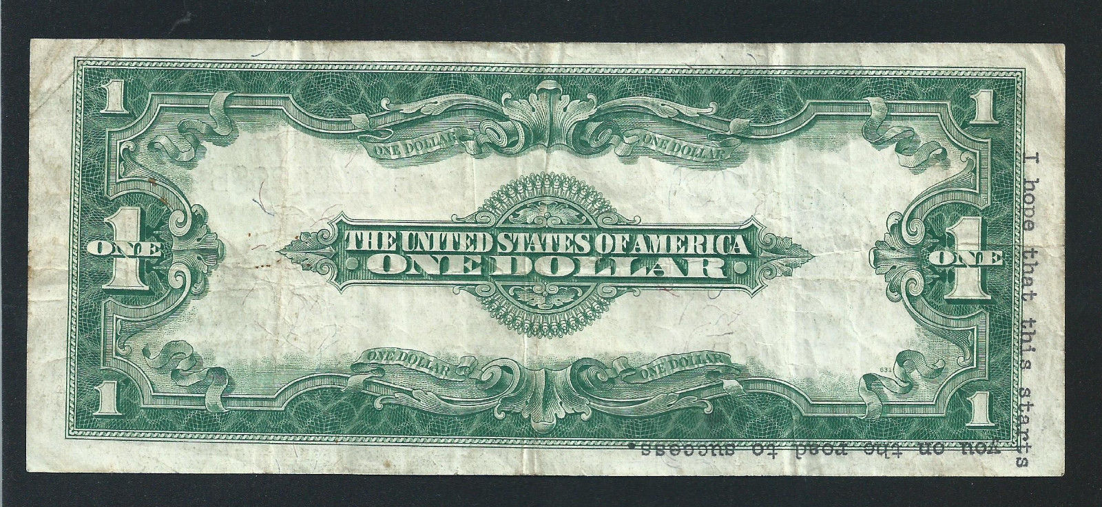 $1 1923 SILVER CERTIFICATE <<< HORSE BLANKET >>> 2 OF 2