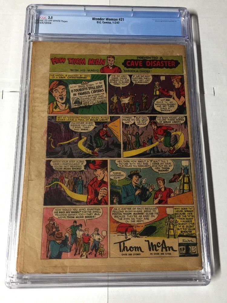 Wonder Woman 21 Cgc 2.5 Gd+ Good + Golden Age Rare