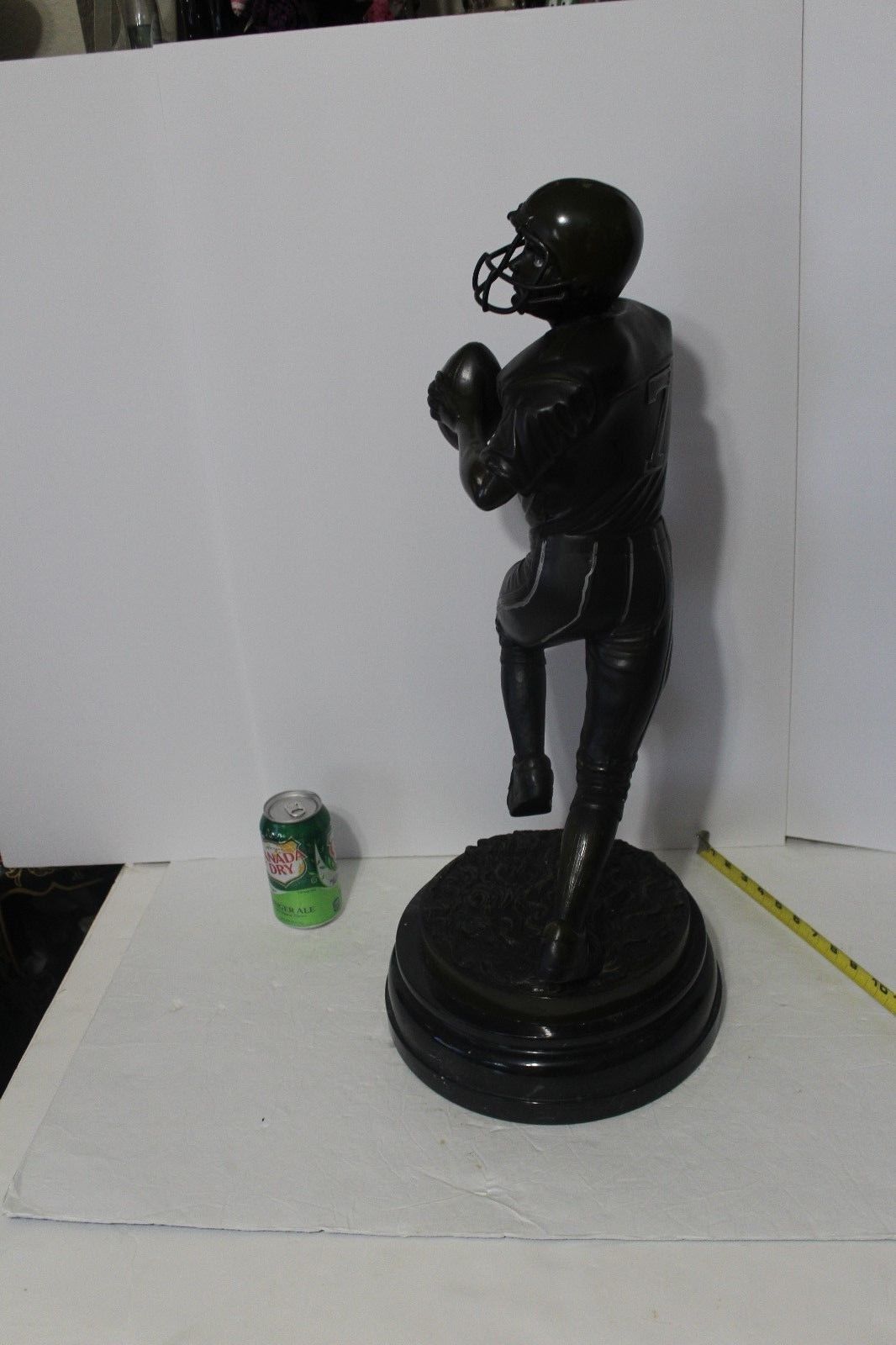 Jim Davidson 26" Bronze Statue - Sculpture "The Quarter Back" On Marble Base