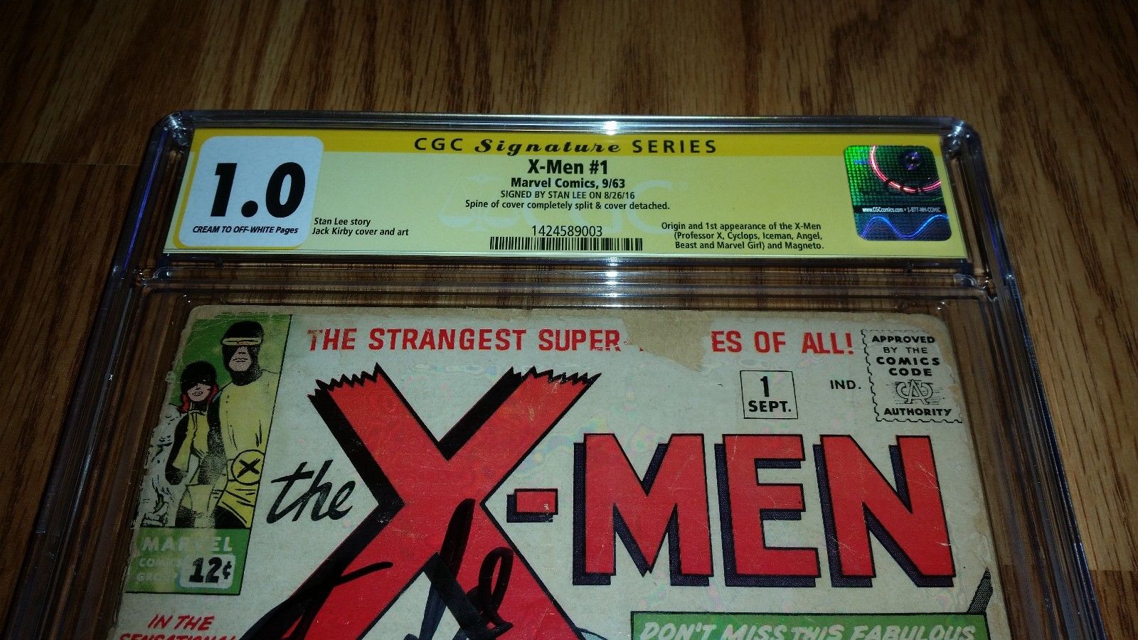 The X-Men #1 (Sep 1963, Marvel) CGC 1.0 SS Stan Lee Signed 1st Appearance Series