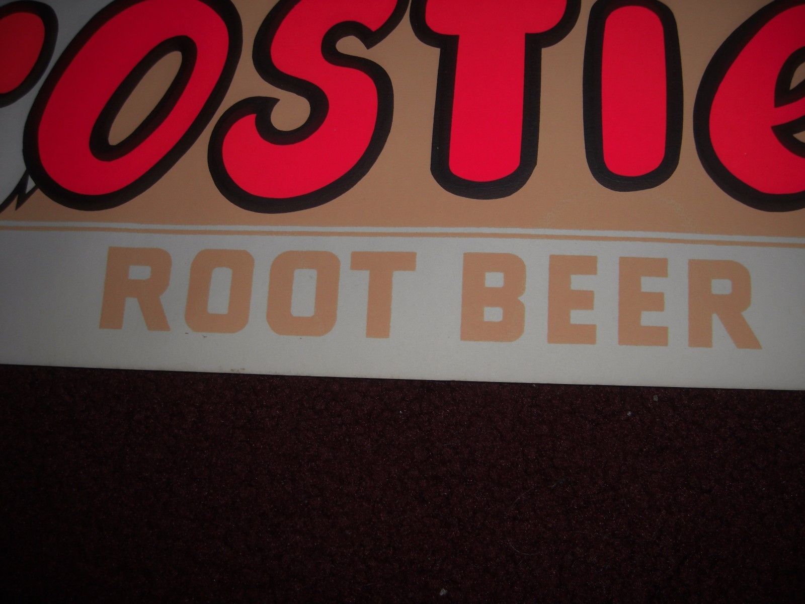 Frostie Root Beer Soda Advertising Paper Sign 1950's Original