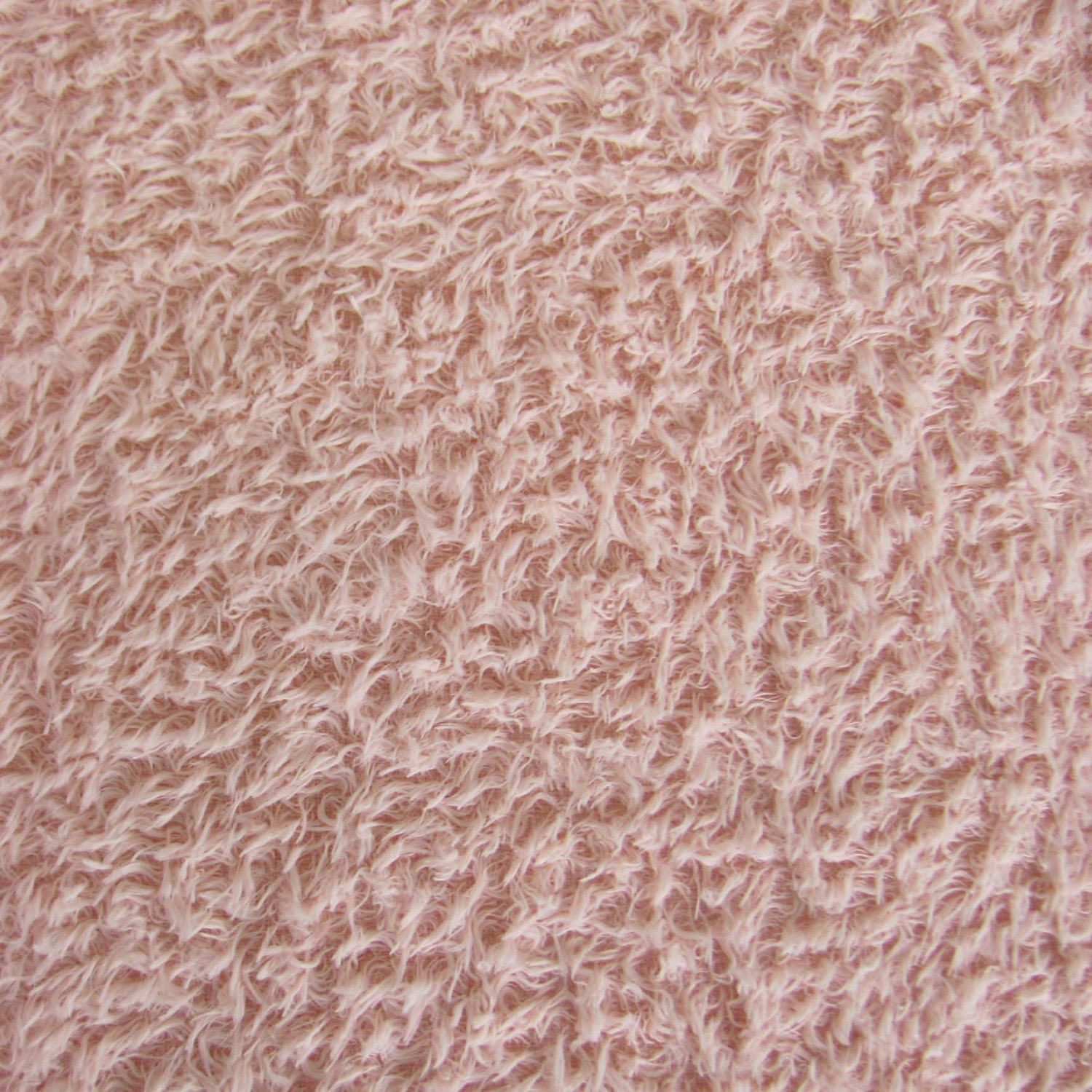 1/6 yd VIS1/SCM Pale Pink INTERCAL 6mm Med. Dense Curly Matted Viscose Fabric