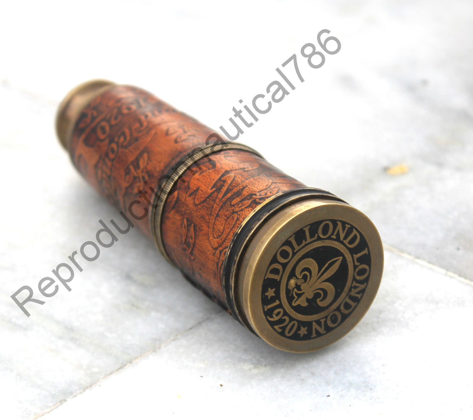 Vintage Maritime Pirate Working Spyglass Brass Leather Telescope Nautical Scope