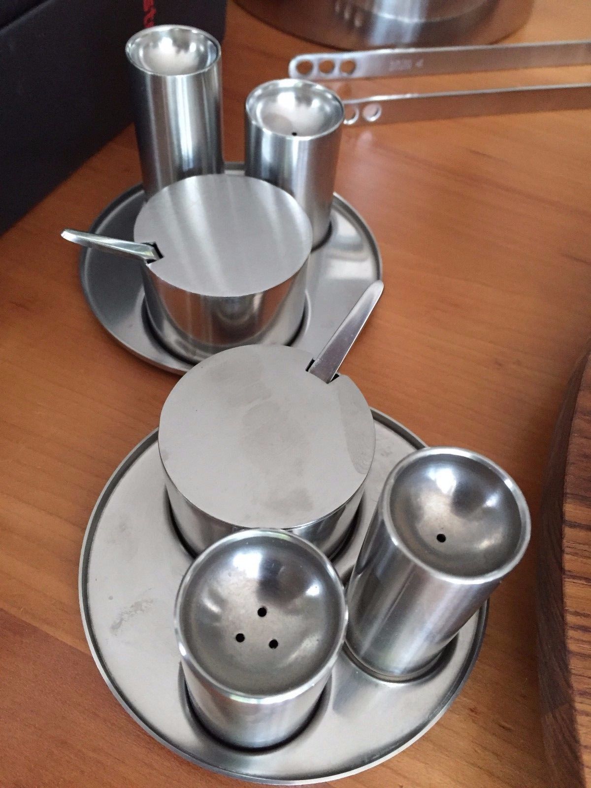 allmodern * MENAGE 5p condiment SET stelton cylinda line Arne Jacobsen Denmark