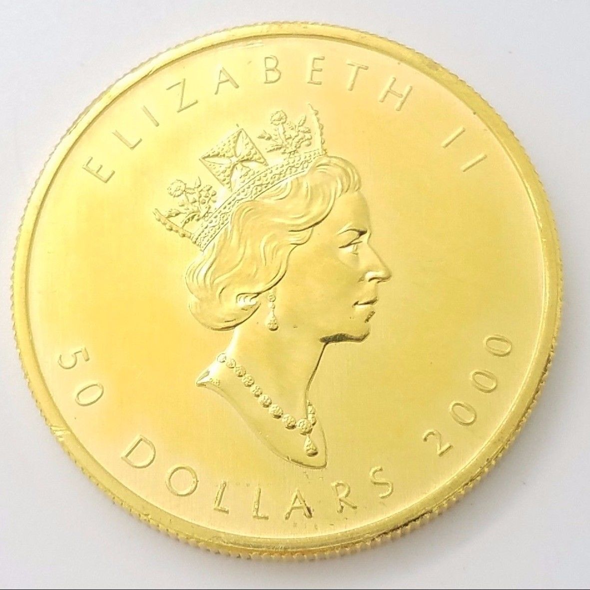 Rare Elizabeth II $50 2000 Canada 1 oz Gold Maple Leaf Fireworks Privy 9999 Coin