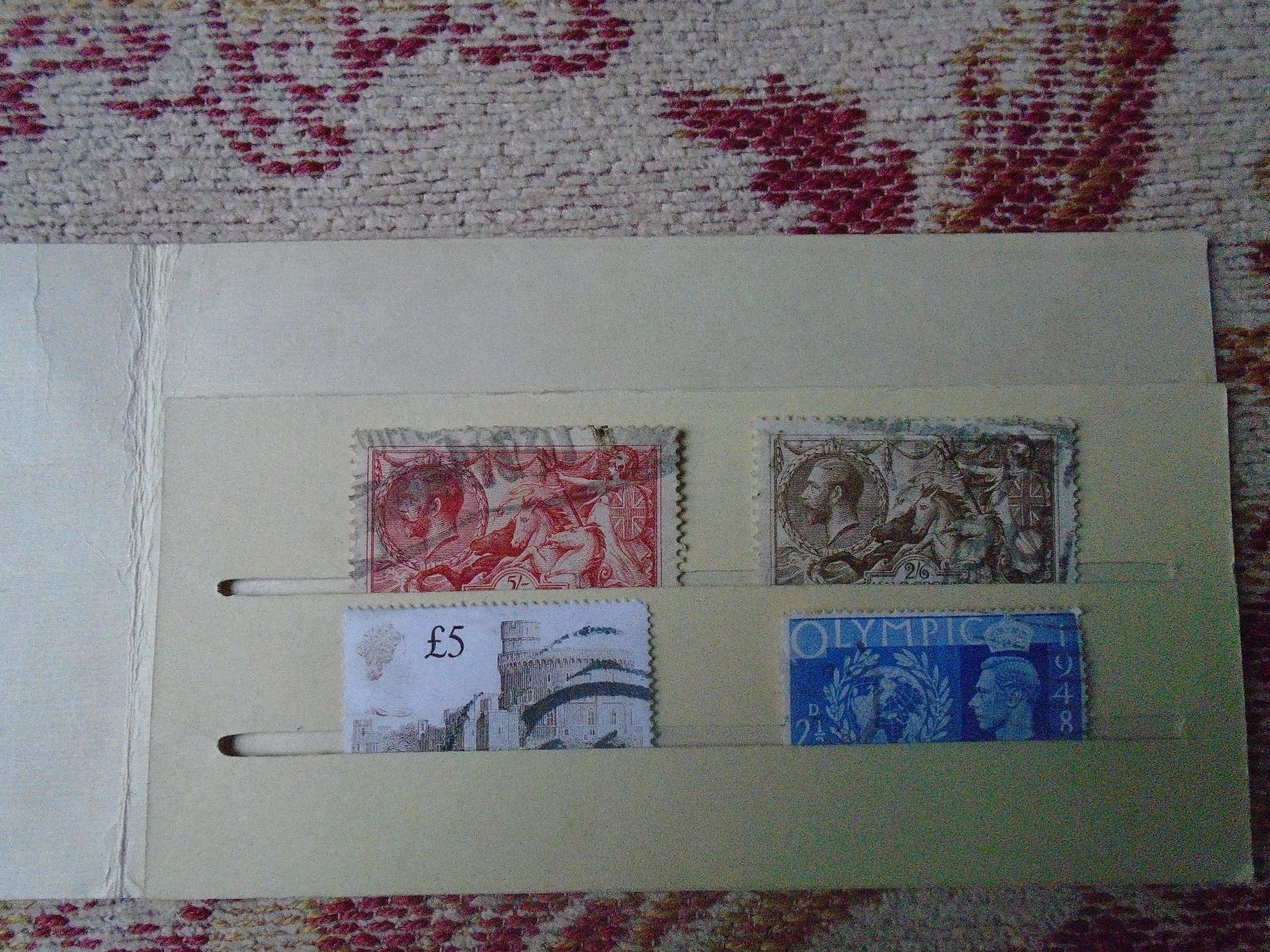 XLCR Stamp Booklet with 1912 High Value 2/6 & 5 Sh stamps + £5 stamp & olympic