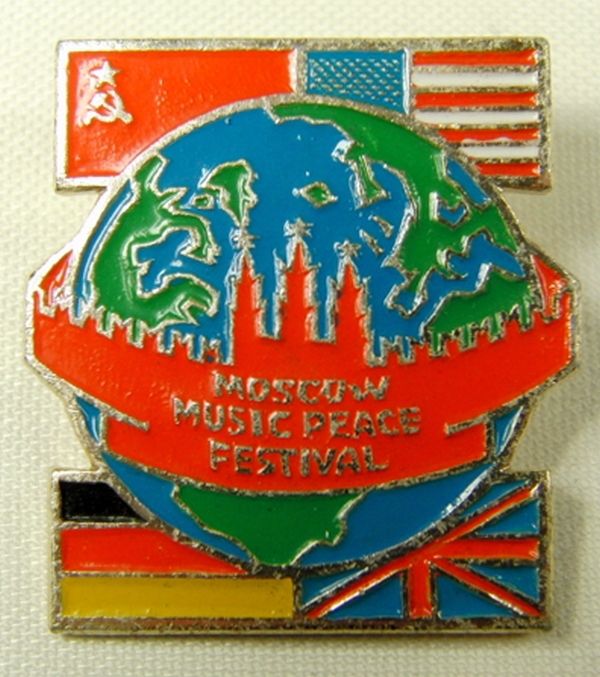 Moscow Music Peace Festival 1989 pin badge USSR