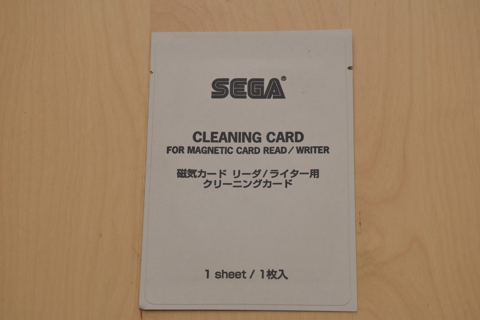 Sega Cleaning Card For Magnetic Card Read/ Writer