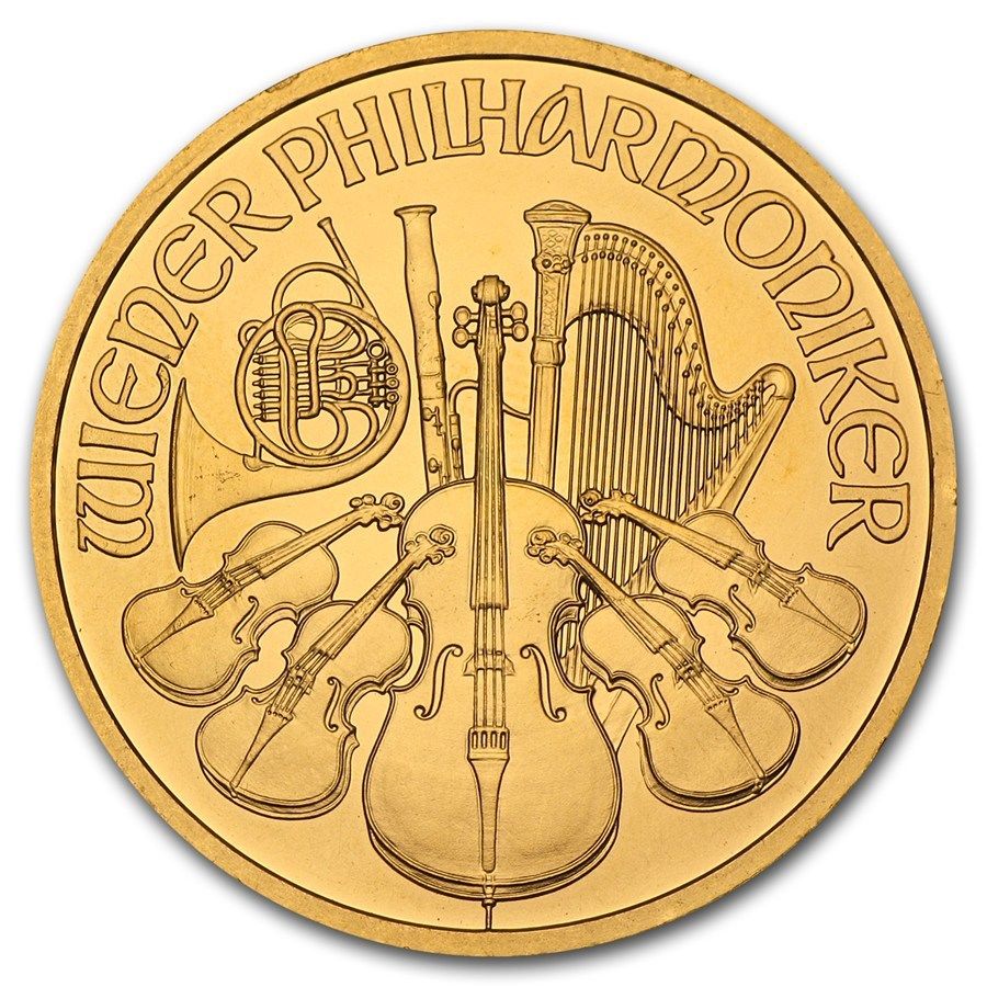 Random Year 1 oz Gold Austrian Philharmonic Coin - SKU #85597