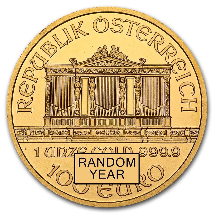 Random Year 1 oz Gold Austrian Philharmonic Coin - SKU #85597